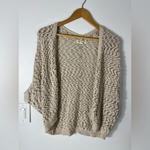 STARING at Stars Urban Outfitters Open Front Cardigan Beachy Boho Style Neutral